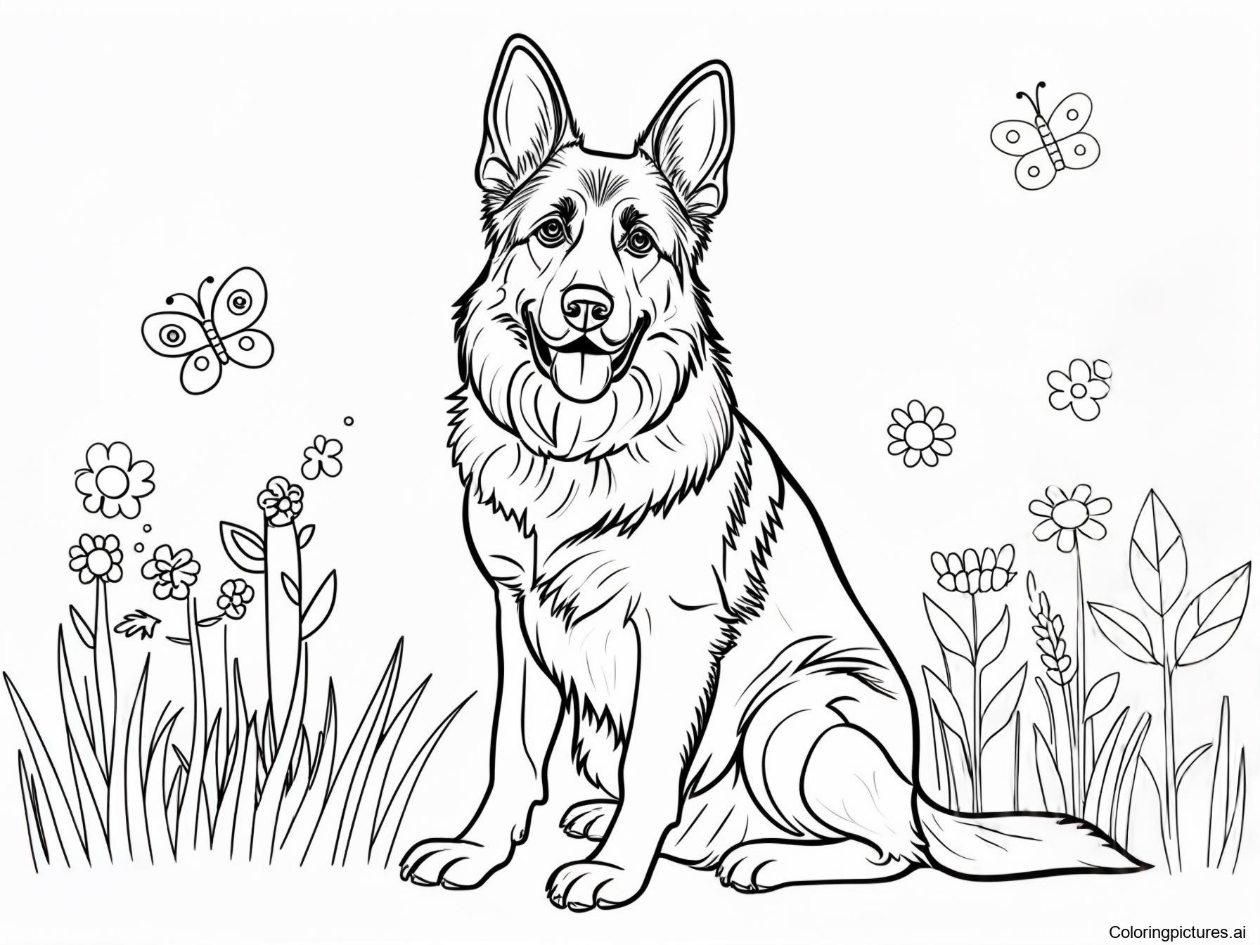 Coloring Pages German Shepherd Coloring Pages German Shepherd