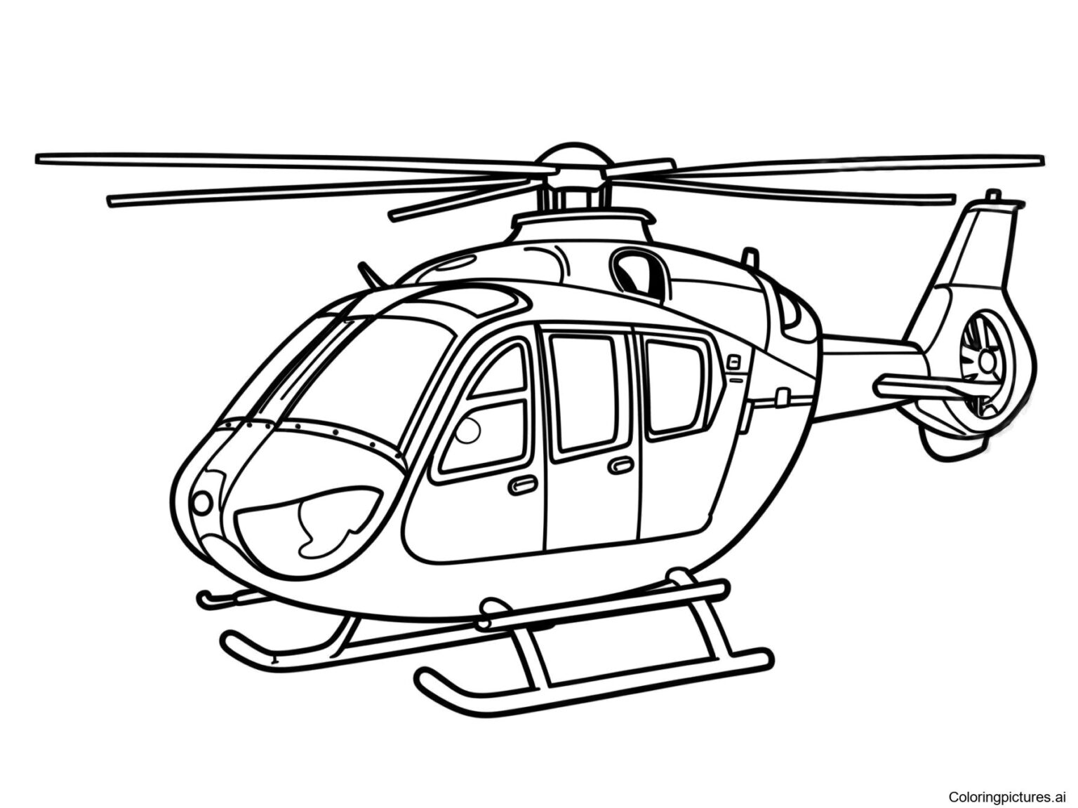Helicopter Free Printable Coloring Page Helicopter free printable coloring page
