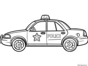 Police Car Coloring Page