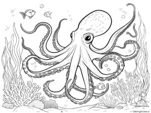 Printable Octopus Coloring Page