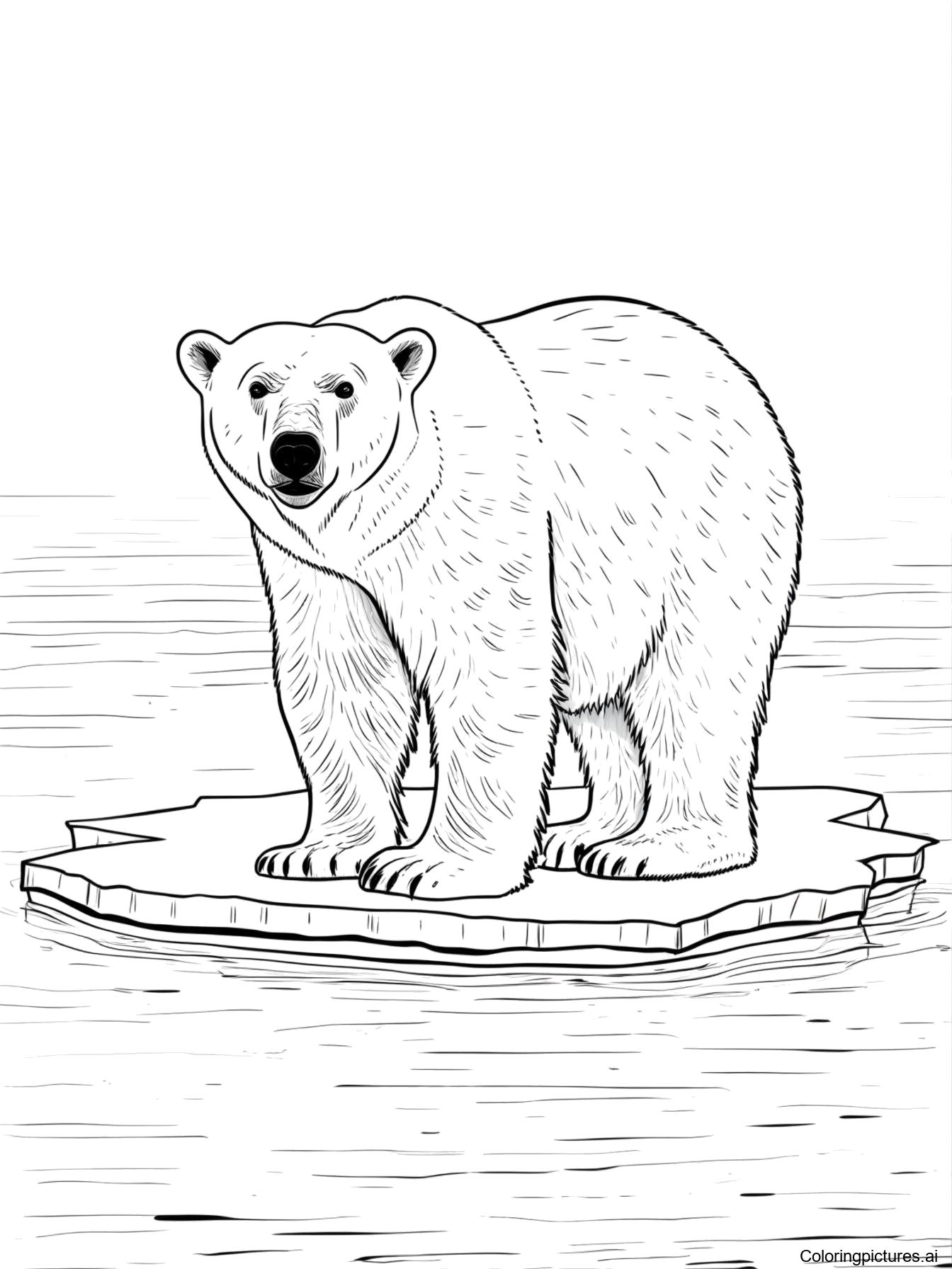 Polar Bear To Color