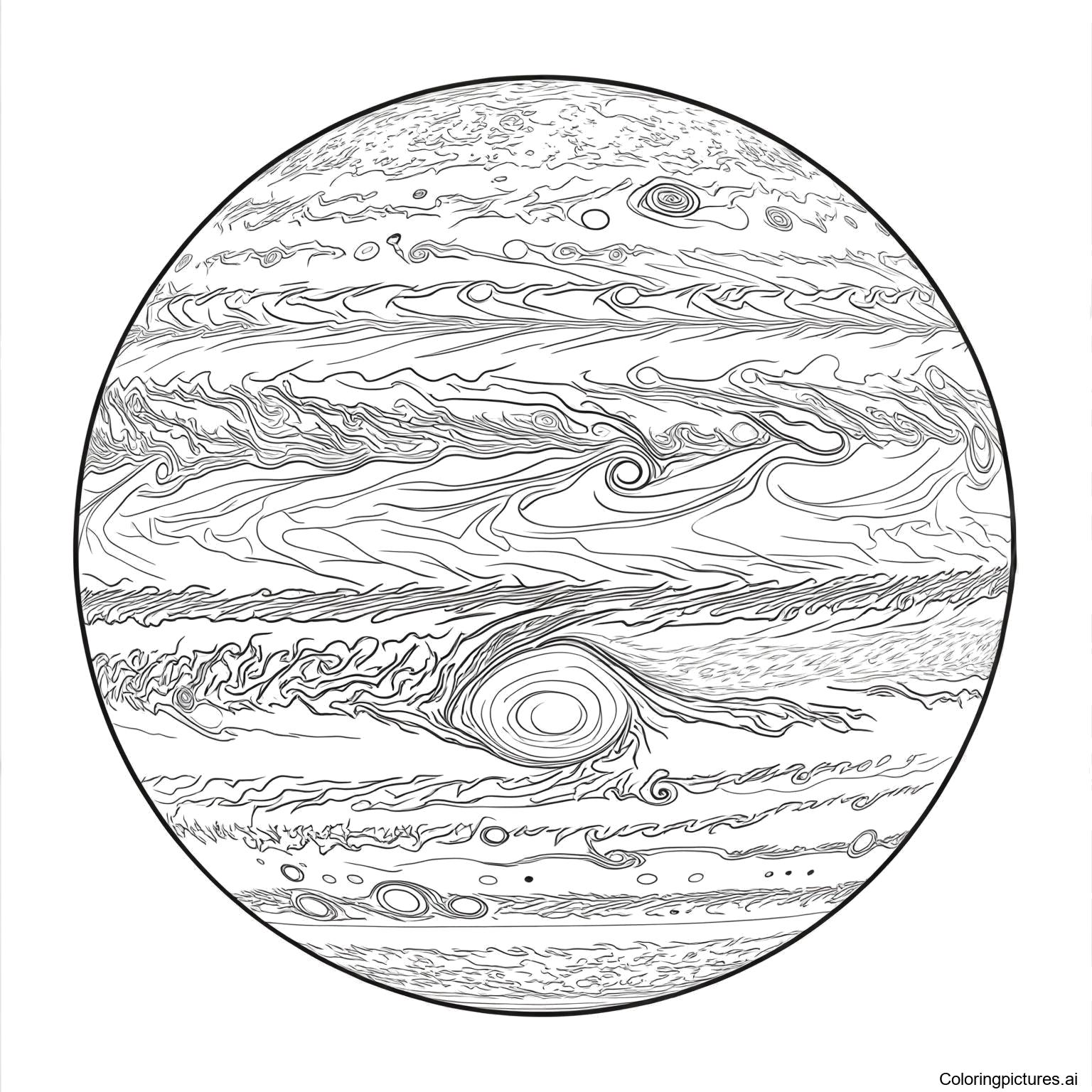 Jupiter Free Printable Coloring Page