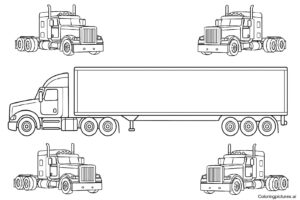 Truck Coloring Page with Names