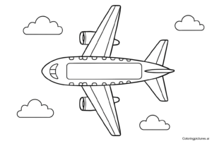 Airplane Coloring Page with Custom Names