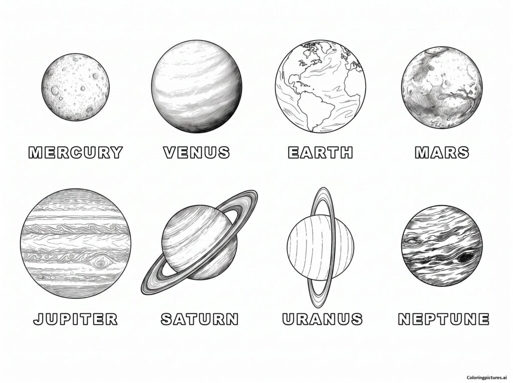 Planets Coloring Pages